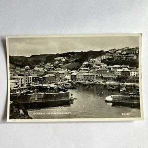 Vintage UK postcard - Mevagissey Harbour Cornwall Posted RPPC 1960 Harvey Barton - Picture 1 of 2