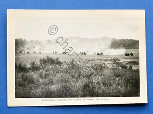 WWI - Stampa fotografia d'epoca - Artiglieria francese in azione - Picture 1 of 1