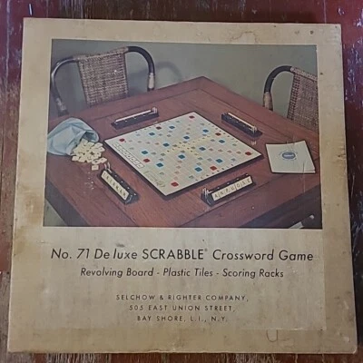 Vintage 1950's, No.71 Deluxe Scrabble Crossword Game, Complete  - Image 1 of 4
