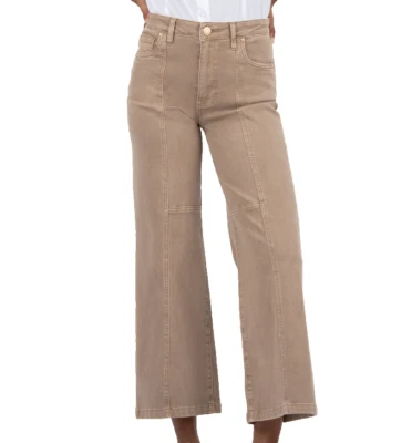 Kut From The Kloth Meg High Rise Wide Leg Pants Size 12 in Stone Beige Tan NWT - Image 1 of 4