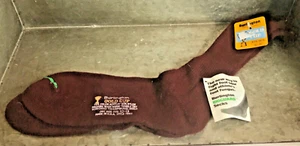 Vintage Burlington Gold Cup Bioguard Socks Sz 10 - 13 Burgundy W/ Green Seam - Picture 1 of 7
