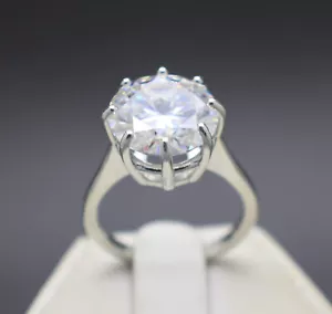 6.00cts D FL White Diamond Solitaire Engagement Ring Lab Created $15,500 Retail+ - Picture 1 of 8