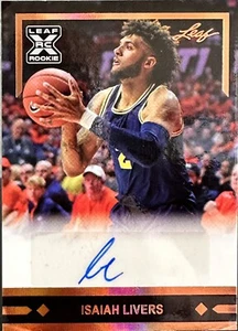 2021-22 Leaf Memories Basketball Isaiah Livers Bronze Auto GLR-IL1 Kolben - Bild 1 von 3