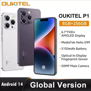 OUKITEL P1 4G Cellphone Slim 6.7'' 120Hz 50MP Camera 5150mAh NFC Global Version - Picture 1 of 18