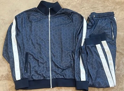 Traje de Pista Excelente XL Cremallera Pantalones Grandes Bolsillos con Cordón Y2K Sean John Foto 1 de 4