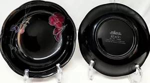 (2 Pc) Vintage Mikasa RONDO TANGO EJ702 Black 7⅝" Soup Bowls, Volume Pricing - Picture 1 of 3