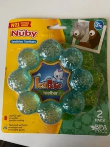 Nuby ICY Bite Keys Multi Surfaced Soothing Teether Sealed 2 pack - Picture 1 of 2