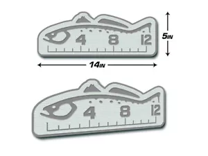 SeaDek 12" Trout Fish Ruler Marine EVA 3M Stick On Fly Fishing - Seafoam/StGray - Picture 1 of 6