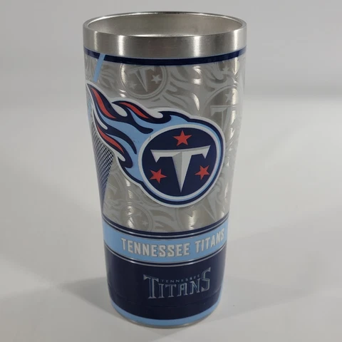Tervis NFL Tennessee Titans 20.oz Stainless Steel Tumbler Mug Football EUC Cover