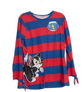 Disney Langarmshirt gestreift Figaro & Fischschale Gr. L Print - Bild 1 von 8
