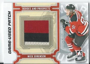 2013-14 ITG Heroes & Prospects NICK SORENSEN #M-27 Game Used Patch /30 - Picture 1 of 2