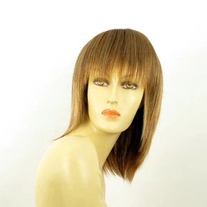 Perruque femme mi-longue Châtain Cuivré Méché Blond Clair FANIE 6BT27B - Imagen 1 de 8