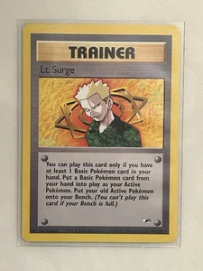 Pokémon TCG Lt. Surge Gym Heroes 101/132 Regular Unlimited Rare Card Vintage LP - Picture 1 of 6