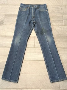 Vintage Levis 517 Jeans 34x36 (33x36) Bootcut Distressed Creased 90s Made USA 98 - Picture 1 of 16
