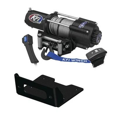 Kit de cabrestante KFI 4500 lb de ancho para Kawasaki 750 Teryx4 2012-2013 (cable de acero) Foto 1 de 4