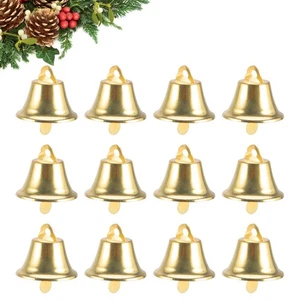 120 Stck. 20 mm Weihnachtsglocke hängender Anhänger zum Selbermachen Glocke Anhänger Ornament (gold) - Bild 1 von 11