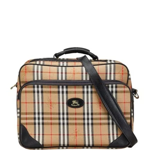 BURBERRY Nova Check Shadow Horse Crossbody Shoulder Bag Handbag Beige - Picture 1 of 9