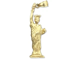14K Gold Statue Of Liberty Pendant - Picture 1 of 6