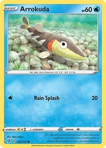 Pokemon Arrokuda SWSH02: Rebel Clash 052/192 LP - Picture 1 of 1