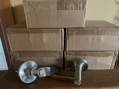 Stainless Steel Internal Lockable Door Handles x 5 Pairs - Image 1 of 4