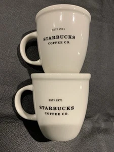 Starbucks Barista Mugs 2001 Ceramic 6oz Coffee Cups (2) Set 30th Anniversary EUC - Picture 1 of 5