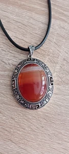 großer roter Achat Anhänger - Bild 1 von 3