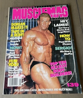 Dorian Yates Mr. Olympia - MuscleMag Bodybuilding Magazine #139 - January 1994 - Image 1 of 3