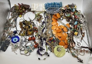 Huge Y2K 90s Vintage to Now Jewelry Lot Statement Retro Funky Crafting Beaded - Picture 1 of 10