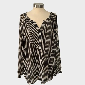 Top transparente forrado con estampado de cebra Calvin Klein para mujer talla grande 3X - Imagen 1 de 8
