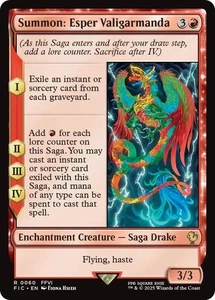 Magic The Gathering Summon: Esper Valigarmanda 60 Raro Final Fantasy Commander - Imagen 1 de 1