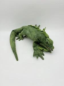 Folkmanis Leguan Puppe grüner Drache Eidechse Handpuppe realistisches Reptilienspielzeug - Bild 1 von 9
