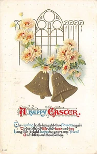 Postcard: A Happy Easter, Bells, DB Posted 1917 - Picture 1 of 2