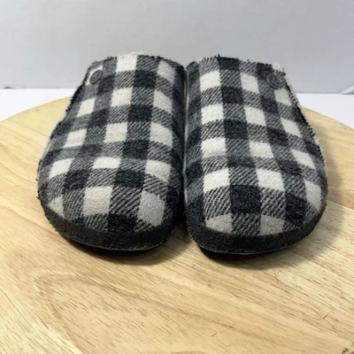 Zapatillas zueco sin cordones de lana Birkenstock talla 40 (260) - forradas de lana negras/blancas Foto 1 de 4