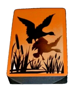 "WILD DUCKS"" ¡Naranja Sellado! Tarjetas de juego vintage hechas en EE. UU. por W. P. CO. - Imagen 1 de 2
