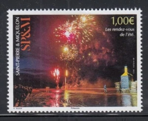 ST. PIERRE & MIQUELON Summer Fireworks MNH stamp - Picture 1 of 1