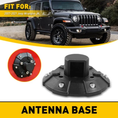 Antenna Base Cover Replacement For Jeep Wrangler JK JL JLU JT Rubicon Sahara 07+ — 第 1/4 张图片