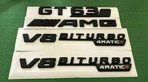 Matte Black GT63s AMG V8 Biturbo Sticker Decal Emblem for AMG GT63s - Bild 1 von 3
