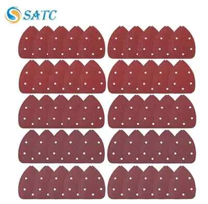 100PCS 5-1/2 x 3-1/2" 5-Hole Mouse Detail Sanding Discs 40/80/120/180/240 Grit - Picture 1 of 8