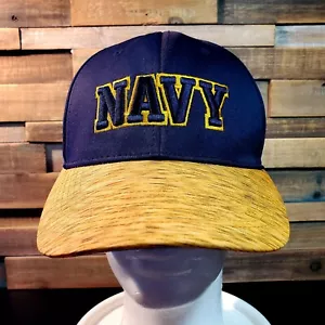 Navy Hat Mens Blue Gold One Fit Stretch Cap 1775 Top Of The World Baseball Cap - Picture 1 of 9