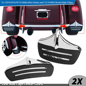 Motorcycle Chrome Rear Mud Flap Fender Guard For Harley Tri Glide FLHTCUTG 11-23 - Picture 1 of 19