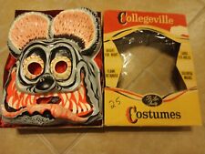 Vintage Rat Fink Mask & Costume w/ Original Box by Collegeville c.1964 SCARCE!