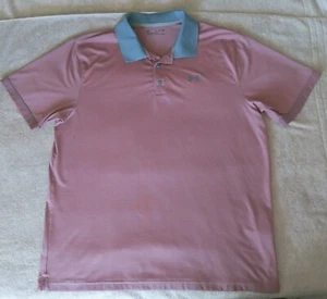 Camisa Polo Under Armour Heat Gear Para Hombre 2XL XXL Azul Rosa Rayas Calce Suelto - Imagen 1 de 12