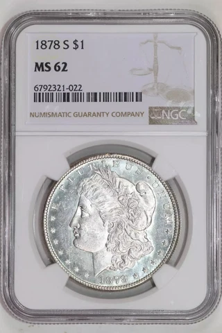 1878-S MORGAN DOLLAR NGC MS62 LOOKS PROOF-LIKE! Cover