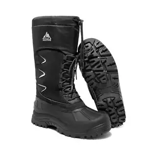 Men's Waterproof Winter Hiking Boots - Fur-Lined Insulated, Lightweight Tall - Picture 1 of 36