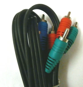 Video Cord Cable for TV Monitor VCR Component Red Blue Green Plug Connector New - Picture 1 of 2