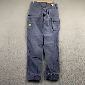 FXD Cargo Pants Womens Size 28 Blue Tapered Utility Tradie Cuffed Slim Fit 500 - Picture 1 of 16