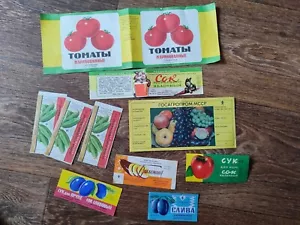 Vintage food labels, fruit, vegetables - Picture 1 of 1