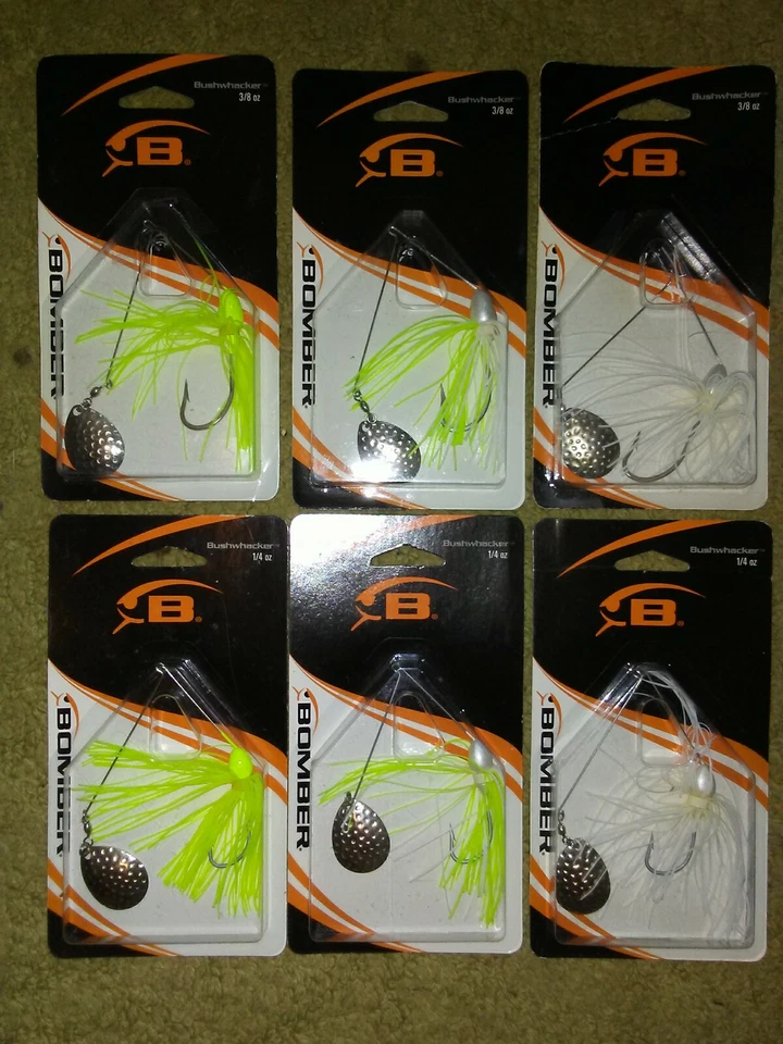 12 hojas de plata COLORADO 1/4 + 3/8 OZ.(6 cada uno) Bomber Bushwacker Spinnerbaits Foto 1 de 1