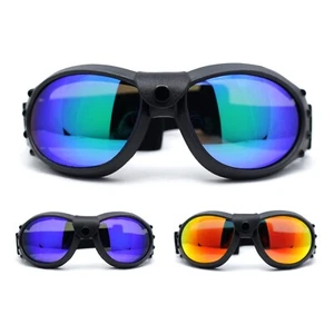 Cafe Racer Reflective Color Mirror Lens Retro Padded Riding Goggle Sunglasses - Picture 1 of 13