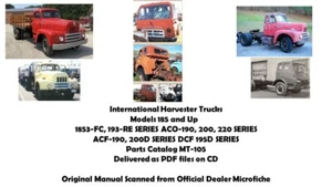 CATÁLOGO DE PIEZAS CAMIÓN INTERNACIONAL MT-105 MDLS 185+ 190 200D 220 EN CD O USB - Imagen 1 de 3